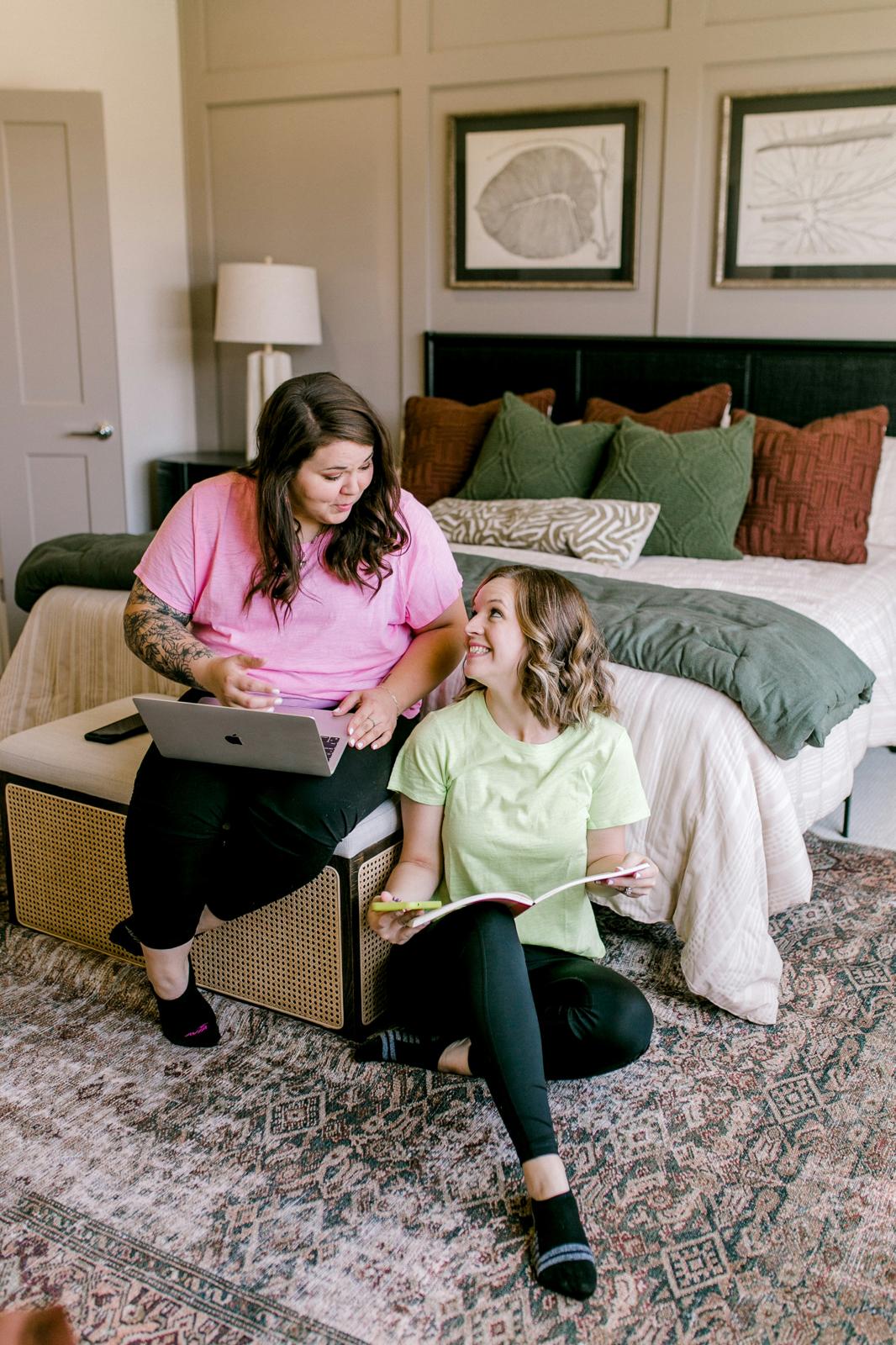 Girls Corner Public Speaking Bootcamp: two young women studying together